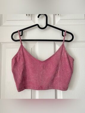 NWOT Women's American Eagle AE Cropped Corset Cami size Large in Berry